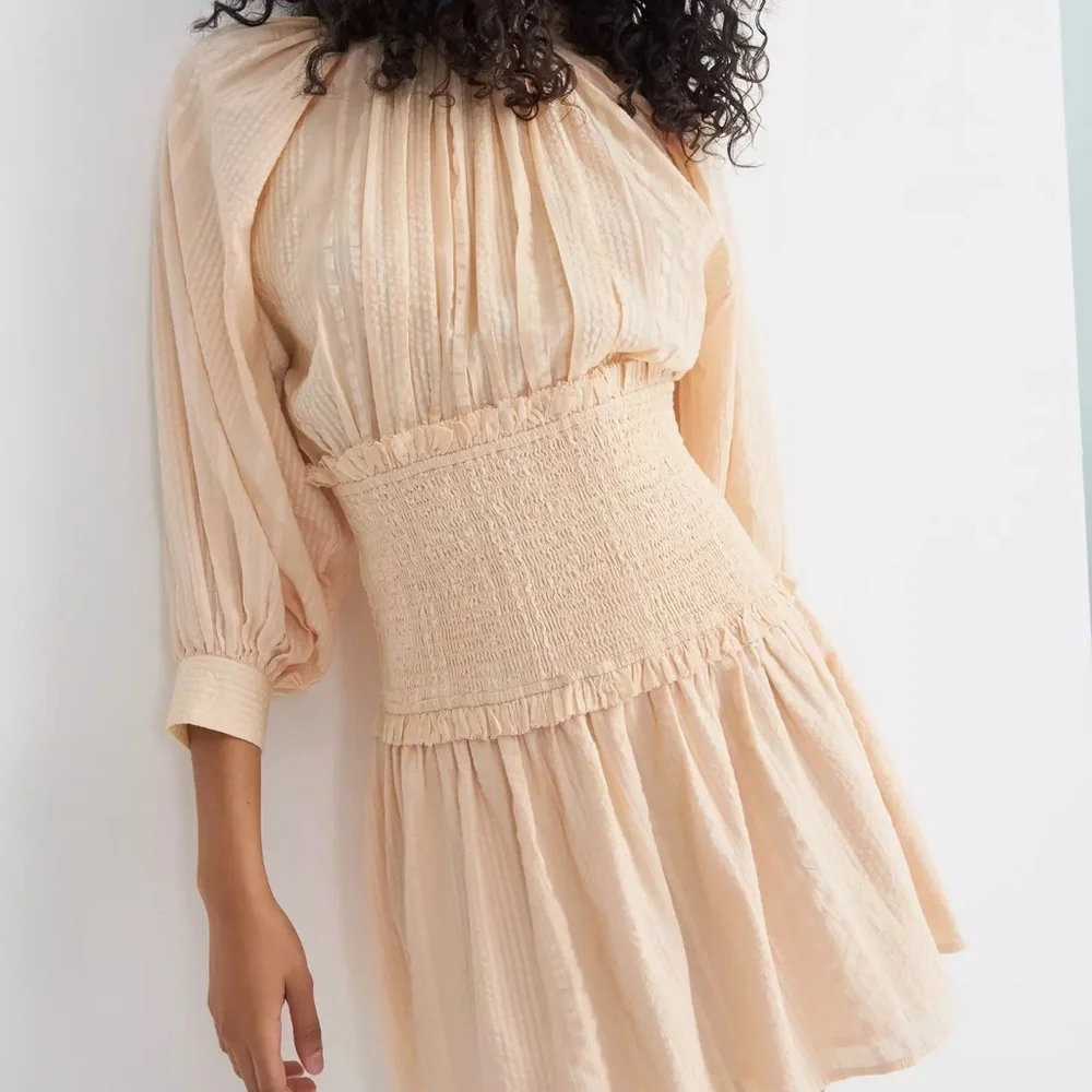 🌸 NWOT Anthropologie Cleobella Magda Smocked Mini Dress – XS/S - Picture 2 of 9